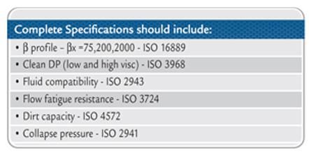 Figure 3. Hydraulic Filter Specification